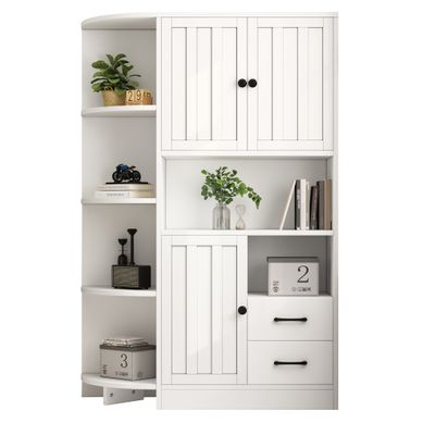 Vitrine D'angle De Salon 104 X 35 X 155 Cm Blanc Vitrine D'angle De Salon 104 X 35 X 155 Cm Blanc
