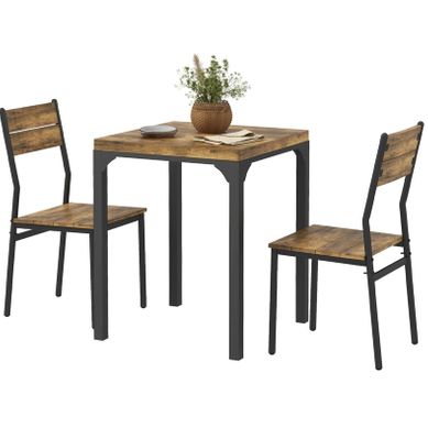 Ensemble Table Et Chaises 3 Pièces 60 X 60 X 76 Cm Brun Rustique Ensemble Table Et Chaises 3 Pièces 60 X 60 X 76 Cm Brun Rustique