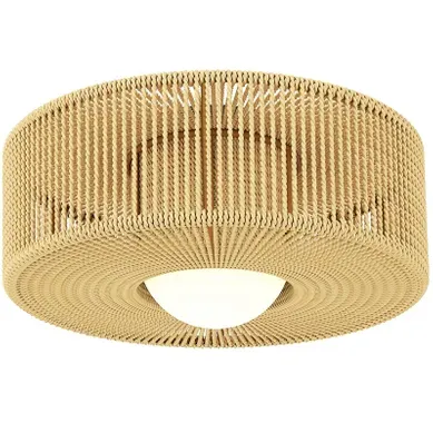 Plafonnier Boho Rond D.30 Cm Multicolore Avec Culot G9