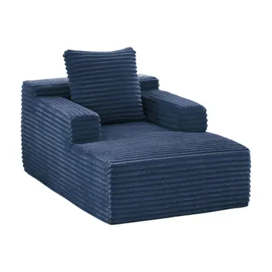 Canapé Compressé 1 Place En Velours Côtelé Bleu 117 Cm Canapé Compressé 1 Place En Velours Côtelé Bleu 117 Cm