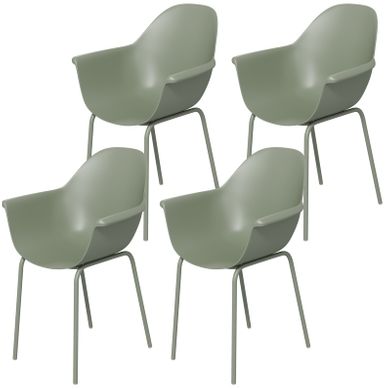 Lot De 4 Chaises De Jardin 59 X 55 X 84 Cm Vert Lot De 4 Chaises De Jardin 59 X 55 X 84 Cm Vert