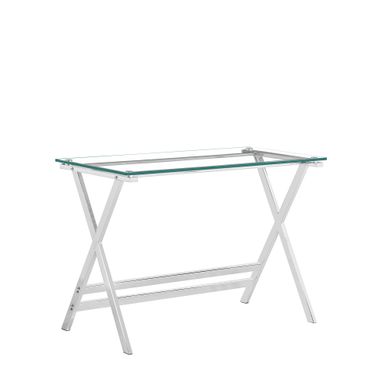 Bureau Informatique 110 X 55 X 76 Cm En Verre Transparent Bureau Informatique 110 X 55 X 76 Cm En Verre Transparent