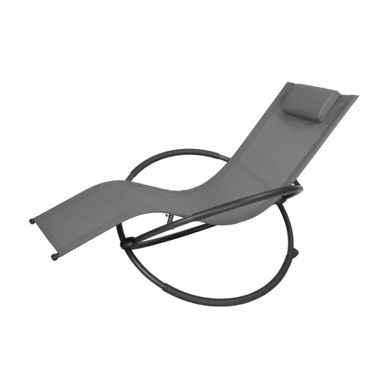 Chaise Longue À Bascule 143,5 X 66 X 86 Cm Gris Chaise Longue À Bascule 143,5 X 66 X 86 Cm Gris