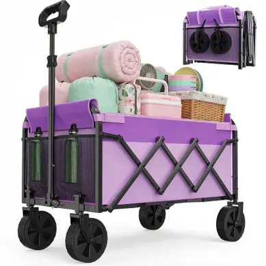Chariot Pliant 100 Kg 74 X 46 X 96,5 Cm Lilas Chariot Pliant 100 Kg 74 X 46 X 96,5 Cm Lilas