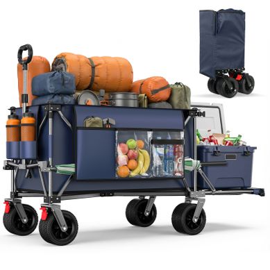 Chariot De Jardin Pliable 140 Cm Bleu Foncé Chariot De Jardin Pliable 140 Cm Bleu Foncé