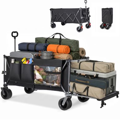 Chariot Pliable 300 L + 120 L Avec Hayon Extensible 180 Cm Noir Et Gris Chariot Pliable 300 L + 120 L Avec Hayon Extensible 180 Cm Noir Et Gris