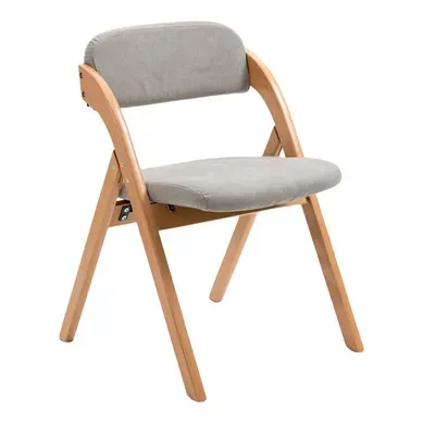 Chaise De Salle À Manger - Lot De 2 - Pliable, Assise Rembourrée - Lin - Gris Chaise De Salle À Manger - Lot De 2 - Pliable, Assise Rembourrée - Lin - Gris