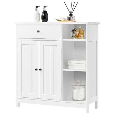 Meuble Salle De Bain Rangement 1 Armoire 2 Etagères Réglables 1 Tiroir 3 Casiers 75 X 30 X 80 Cm Meuble Salle De Bain Rangement 1 Armoire 2 Etagères Réglables 1 Tiroir 3 Casiers 75 X 30 X 80 Cm