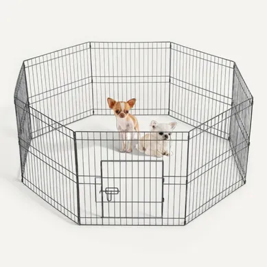 8 Panneaux Parc Enclos Pliant Pour Chiens Chiots 61cm 8 Panneaux Parc Enclos Pliant Pour Chiens Chiots 61cm
