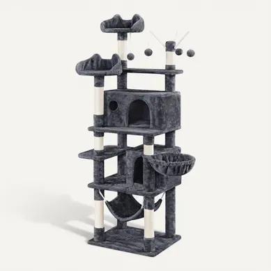 Arbre À Chat Maison Pour Chat Poteaux En Sisal Boules Avec Clochette Arbre À Chat Maison Pour Chat Poteaux En Sisal Boules Avec Clochette