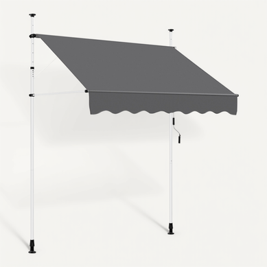 Store Banne Manuel Auvent Rétractable Réglable 200 X 120 Cm Gris Store Banne Manuel Auvent Rétractable Réglable 200 X 120 Cm Gris