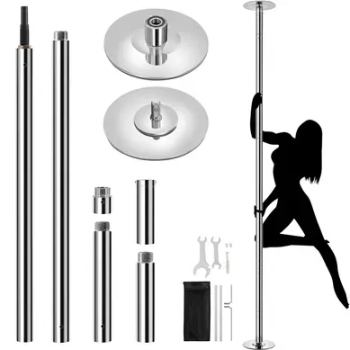 Barre De Pôle Dance Hauteur Réglable 225 Cm-274,5 Cm Argent Barre De Pôle Dance Hauteur Réglable 225 Cm-274,5 Cm Argent
