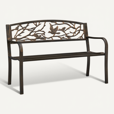 Banc De Jardin En Métal Pour 3 Personnes Style Rétro
