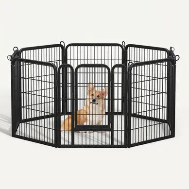 8 Panneaux Parc Pour Chiens Enclos En Métal Pour Chiot 80 Cm De Hauteur 8 Panneaux Parc Pour Chiens Enclos En Métal Pour Chiot 80 Cm De Hauteur