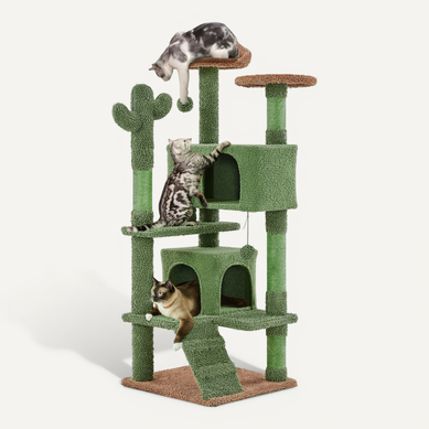 Arbre à Chat Design Cactus Tour Pour Chat Multiniveau Vert Et Brun Arbre à Chat Design Cactus Tour Pour Chat Multiniveau Vert Et Brun