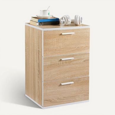 Table De Chevet Avec 3 Tiroirs De Rangement Pour Chambre à Coucher