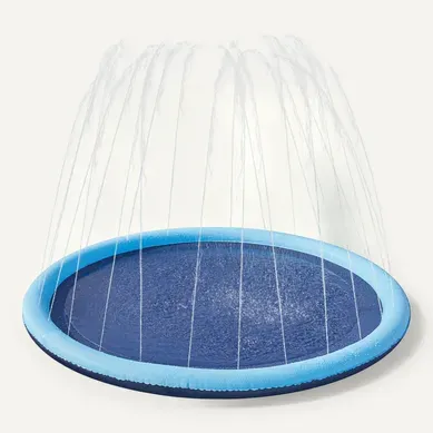 Piscine à Jets D'eau Pour Chien, Piscine D'arrosage Pliable Antidérapante 170 Cm De Diamètre, Bleu Piscine à Jets D'eau Pour Chien, Piscine D'arrosage Pliable Antidérapante 170 Cm De Diamètre, Bleu