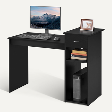 Bureau Droit Informatique Avec Tiroir 112 X 50 X 82 Cm Noir Bureau Droit Informatique Avec Tiroir 112 X 50 X 82 Cm Noir