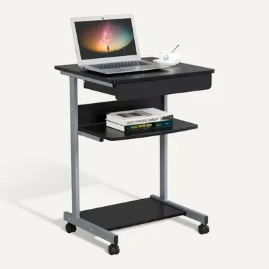 Table Informatique Bureau D'ordinateur 56 X 51 X 79 Cm Noir Table Informatique Bureau D'ordinateur 56 X 51 X 79 Cm Noir