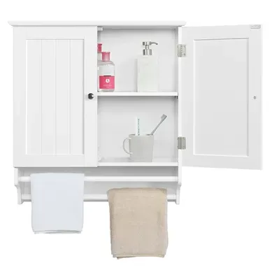 Armoire Murale De Salle De Bain En Bois, 60 X 22,5 X 64 Cm Armoire Murale De Salle De Bain En Bois, 60 X 22,5 X 64 Cm
