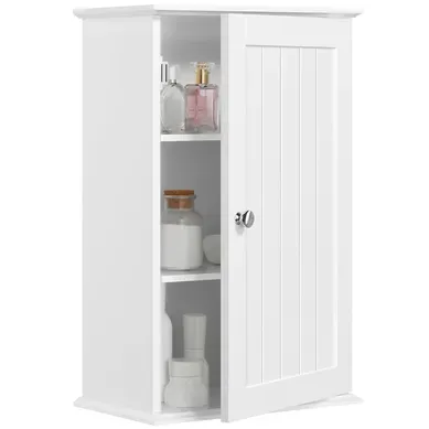 Meuble De Rangement Suspendu Salle De Bain, 35 X 20,7 X 55 Cm Blanc Meuble De Rangement Suspendu Salle De Bain, 35 X 20,7 X 55 Cm Blanc