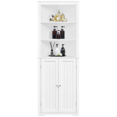 Meuble Colonne De Rangement D'angle Salle De Bain Placard Tablettes Réglables 60 X 31,5 X 163 Cm Meuble Colonne De Rangement D'angle Salle De Bain Placard Tablettes Réglables 60 X 31,5 X 163 Cm