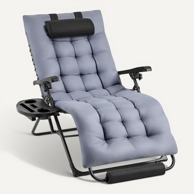 Fauteuil De Jardin Zéro Gravité Extensible Avec Coussin Gris Foncé Fauteuil De Jardin Zéro Gravité Extensible Avec Coussin Gris Foncé