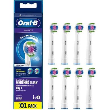 Brossettes De Rechange Clean Maximiser - Brosse À Dents Électrique - 3d White - Pack X8