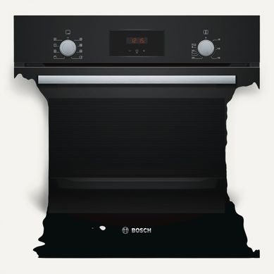 Four encastrable BOSCH HBF153BB0 Ecoclean noir Four encastrable BOSCH HBF153BB0 Ecoclean noir vue de face