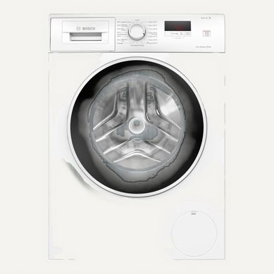 Lave-linge hublot BOSCH WGE03201FR 8kg Blanc Lave-linge hublot BOSCH WGE03201FR 8kg Blanc vue de face
