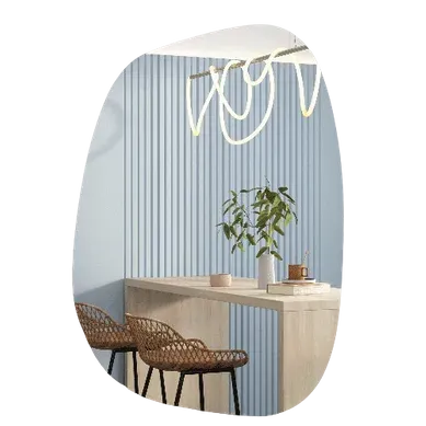 Miroir Design Asymétrique 75x55cm Miroir Design Asymétrique 75x55cm
