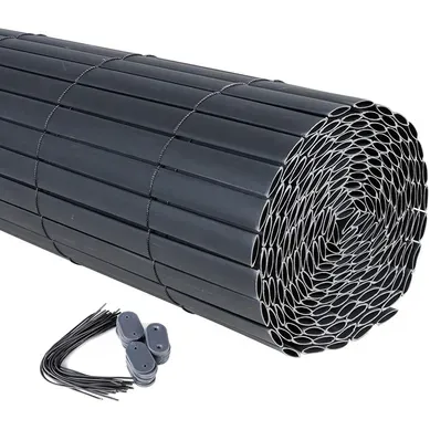 Canisse Pvc Pour Jardin Balcon Terrasse.balcon Clôture Brise-vent.brise Vue 500x120 Cm.gris Canisse Pvc Pour Jardin Balcon Terrasse.balcon Clôture Brise-vent.brise Vue 500x120 Cm.gris