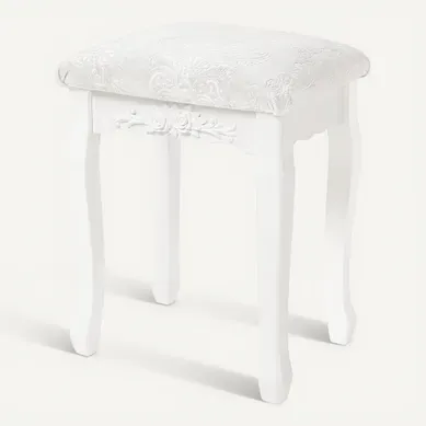 Tabouret De Coiffeuse. Chaise De Maquillage. Blanc Crème. 37x30x50cm. Tabouret De Coiffeuse. Chaise De Maquillage. Blanc Crème. 37x30x50cm.