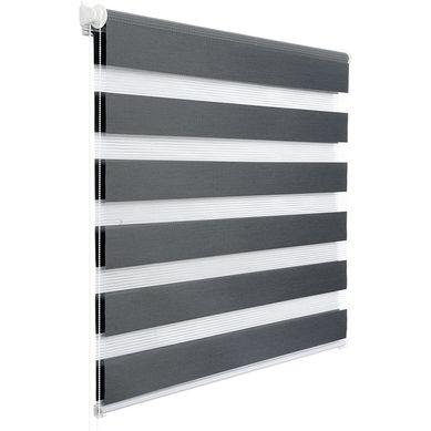 Store Enrouleur Double Fixation Rapide Isolant Thermique 110x150 cm Gris Foncé