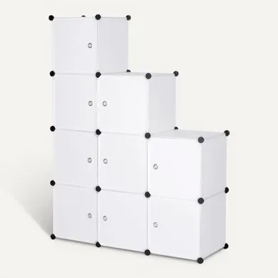Penderie Pour Le Stockage De Vêtements/Accessoires/Livres.Étagère De Rangement Diy.9 Cubes.Blanc Penderie Pour Le Stockage De Vêtements/Accessoires/Livres.Étagère De Rangement Diy.9 Cubes.Blanc