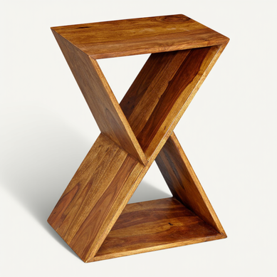 Table D'appoint Bois Massif 43x60x30 Cm Table De Salon Table Basse