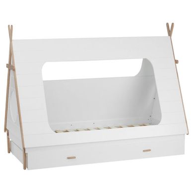 Lit Cabane Tipi 90x200 Cm En Pin Blanc Avec Tiroir De Rangement Lit Cabane Tipi 90x200 Cm En Pin Blanc Avec Tiroir De Rangement