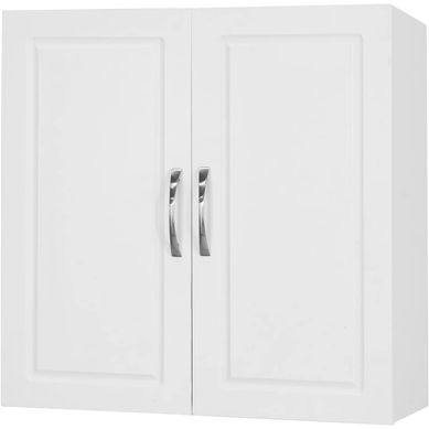 Salle De Bain Suspendue Placard Commode Murale – 2 Portes - Blanc, Frg231-w
