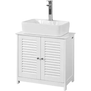 Meuble Sous-lavabo Meuble De Salle De Bain Vasque - 2 Portes Et 2 Étages -blanc, Frg237-w Meuble Sous-lavabo Meuble De Salle De Bain Vasque - 2 Portes Et 2 Étages -blanc, Frg237-w