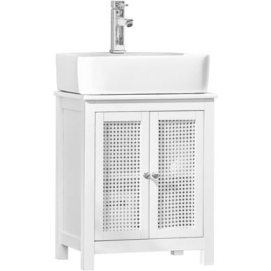 Meuble Sous-lavabo Meuble Sous-vasque à 2 Étages Et 2 Portes Meuble De Salle De Bain, BZr35-w Meuble Sous-lavabo Meuble Sous-vasque à 2 Étages Et 2 Portes Meuble De Salle De Bain, BZr35-w