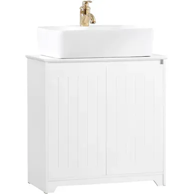 Meuble Sous Lavabo De Salle De Bain, Meuble Évier De Cuisine Avec 2 Portes, BZr108-w Meuble Sous Lavabo De Salle De Bain, Meuble Évier De Cuisine Avec 2 Portes, BZr108-w