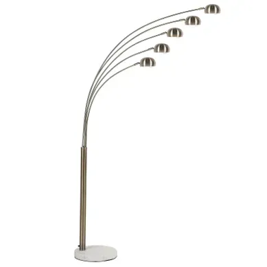 Lampadaire Flinders Réglable Métal Doré