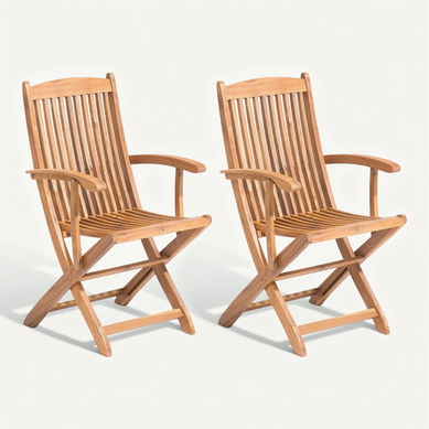 Chaise De Jardin Set De 2 Bois Bois Clair Maui