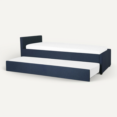 Lit Gigogne En Tissu Bleu Marine 80 X 200 Cm Marmande