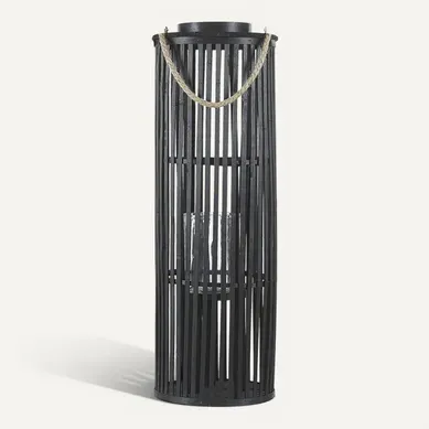 Lanterne Décorative Noire En Bois De Saule 80 Cm Luzon Lanterne Décorative Noire En Bois De Saule 80 Cm Luzon