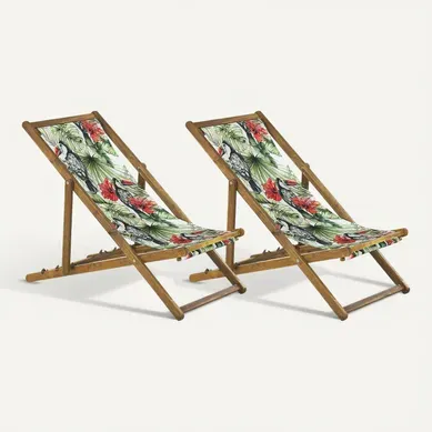Chaise Longue Bois Marron Clair Anzio