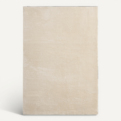 Tapis Moelleux Poils Courts, Antidérapant, Lavable, Soft, Beige, 140 X 200 Cm