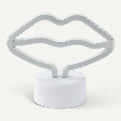 LED Néon En Forme De Lèvres Rose Flora