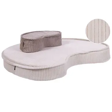 Pouf Nili Velours Beige Clair