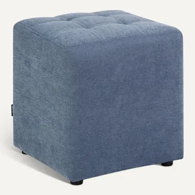 Pouf En Tissu Bleu Kansas Pouf En Tissu Bleu Kansas